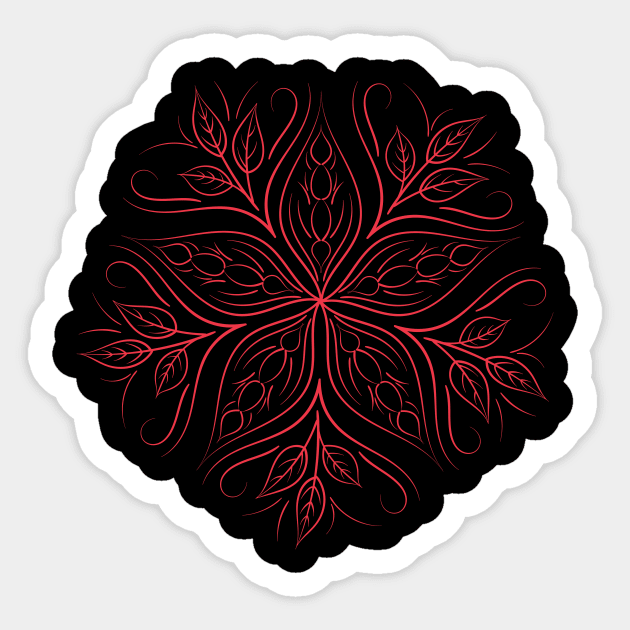 Red Mandala Sticker by SWON Design